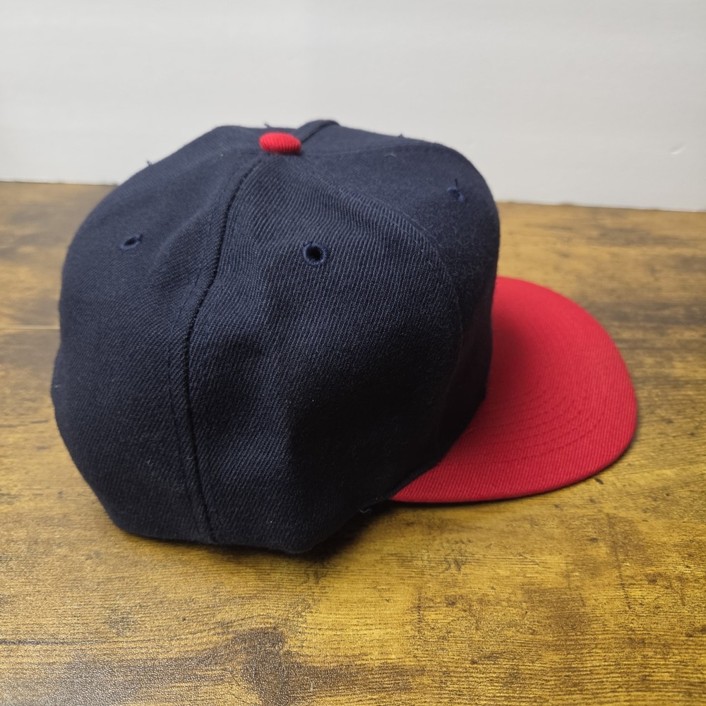 Vintage Pepsi Cola Globe Logo Snapback Hat Navy Red Green Underbrim Otto Cap 90s - Picture 5 of 7